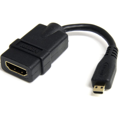 StarTech.com 5in High Speed HDMI Adapter Cable - HDMI to HDMI Micro - F/M - 5 inch Micro HDMI Adapter - HDMI Female to Micro HDMI Male (HDADFM5IN) , Black