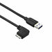 StarTech.com 2m 6 ft Slim Micro USB 3.0 Cable M/M - Left-Angle Micro-USB - USB 3.0 A to Micro B - Angled Micro USB - USB 3.1 Gen 1 (5Gbps) (USB3AU2MLS), Black