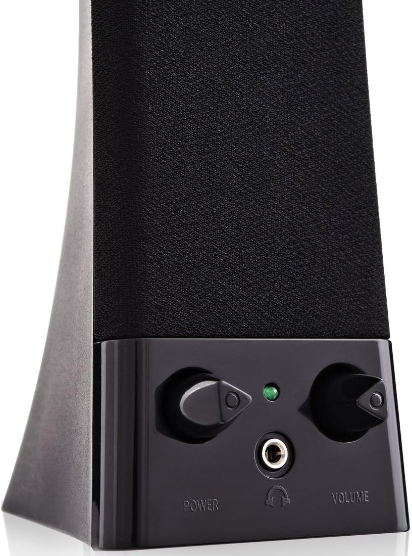 V7 Speakers Subwoofers & Accessories USB 2.0 Stereo Speaker (SP2500-USB-6N), Black