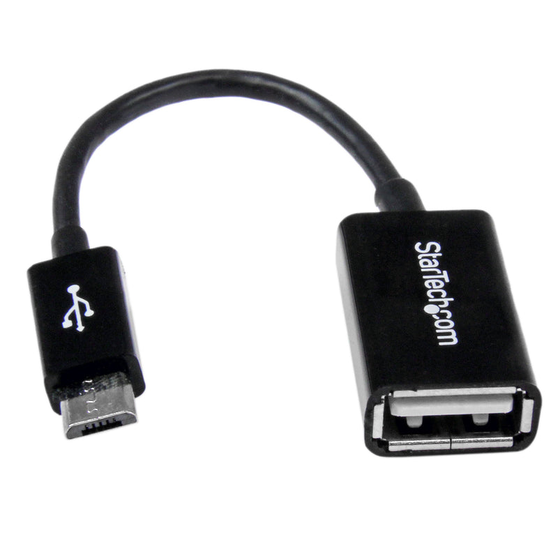 STARTECH.COM 5In Micro USB to USB Otg Host Adapter - Micro USB Male to USB a Female On-The-Go Host Cable Adapter