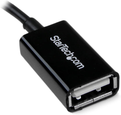 STARTECH.COM 5In Micro USB to USB Otg Host Adapter - Micro USB Male to USB a Female On-The-Go Host Cable Adapter