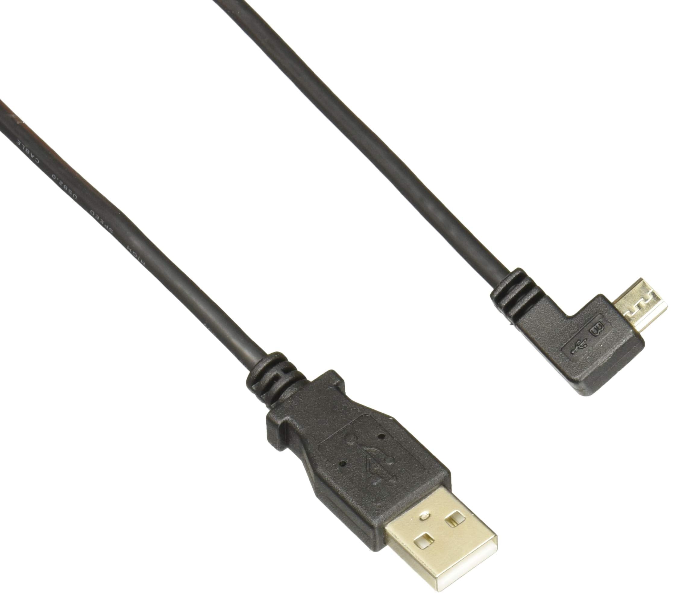 StarTech.com 1m 3 ft Micro-USB Charge-and-Sync Cable - Left-Angle Micro-USB - M/M - USB to Micro USB Charging Cable - 30/24 AWG (USBAUB1MLA