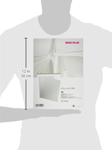 Renz 205009014 Matte 0.5 mm Thickness Covers DIN A4 Transparent