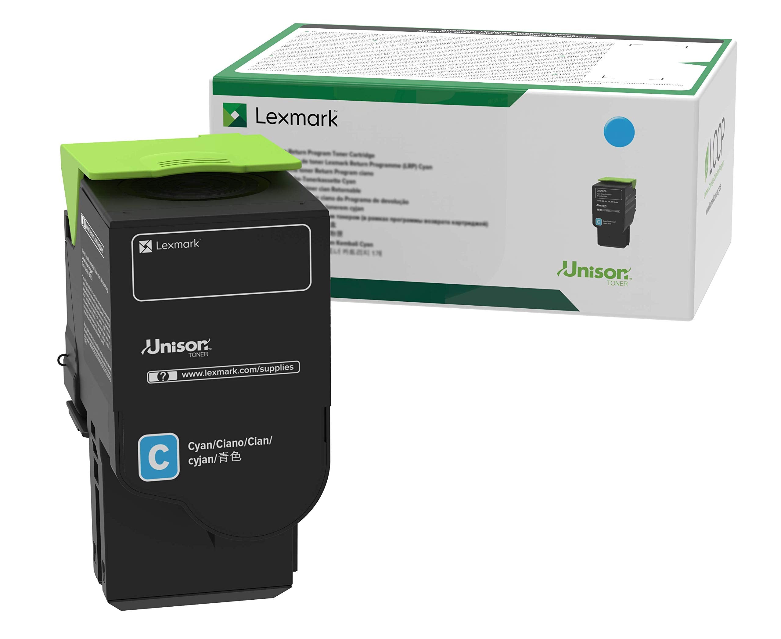 Lexmark - Haute capacité - Cyan - Originale - cartouche de Toner LCCP, LRP - Pour Lexmark C2325dw, C2425dw, C2535dw, MC2325adw, MC2425adw, MC2535adwe, MC2640adwe,C232HC0