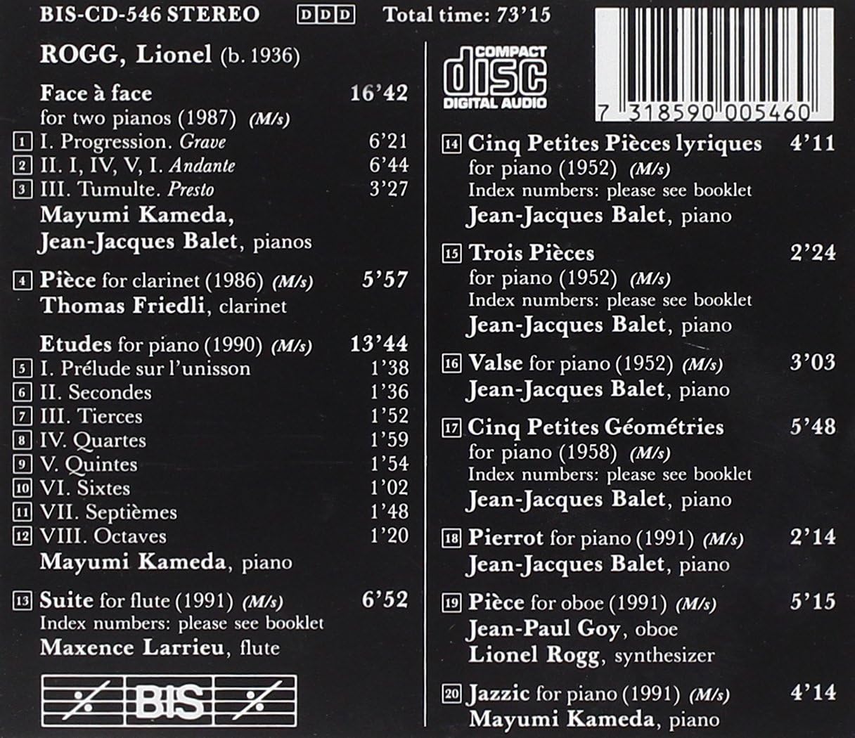 Portrait of a Free Composer (Larrieu, Goy, Friedli, Rogg)