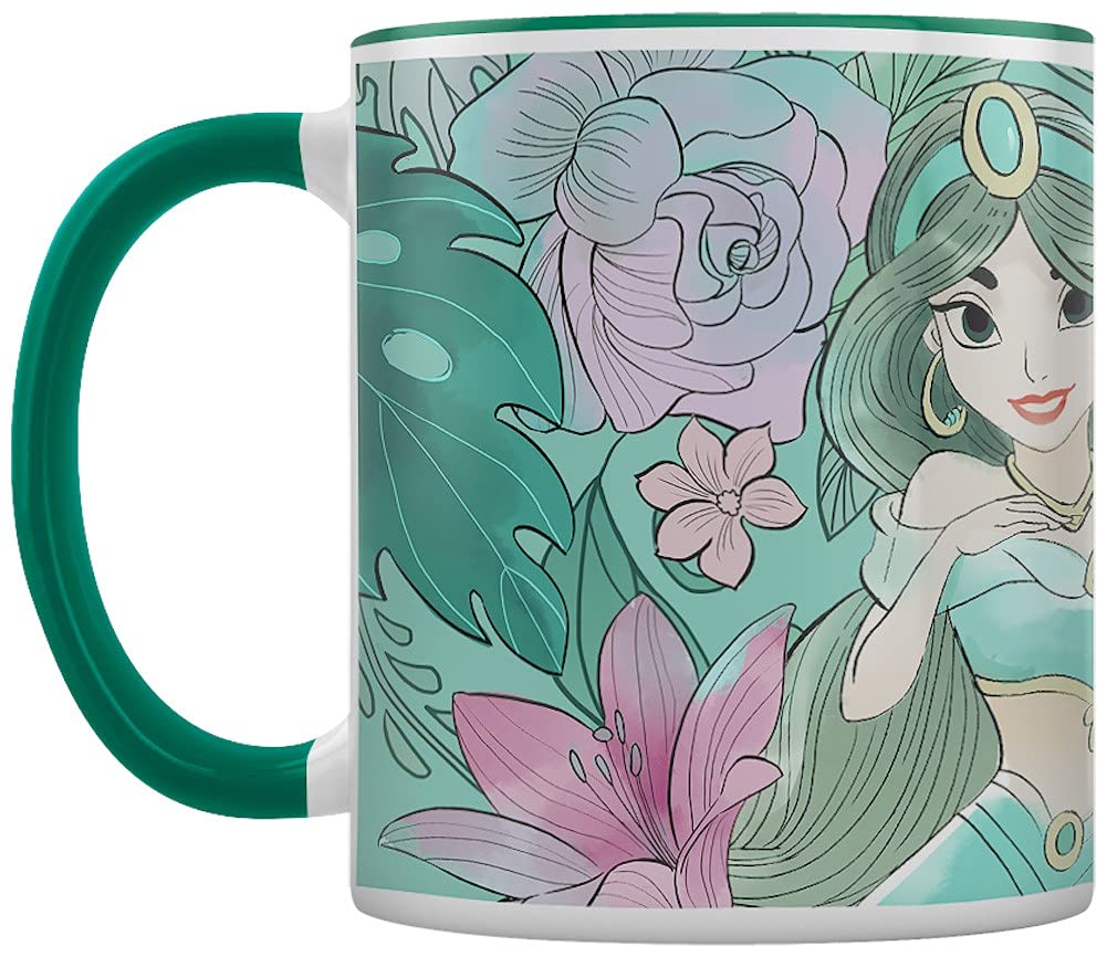 Aladdin (Floral Jasmine) Green Inner Coloured Mug