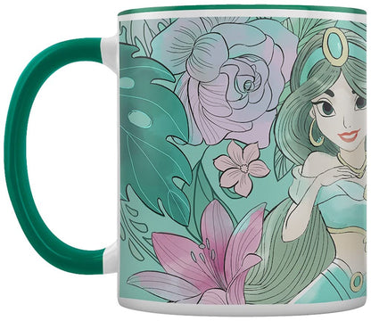 Aladdin (Floral Jasmine) Green Inner Coloured Mug