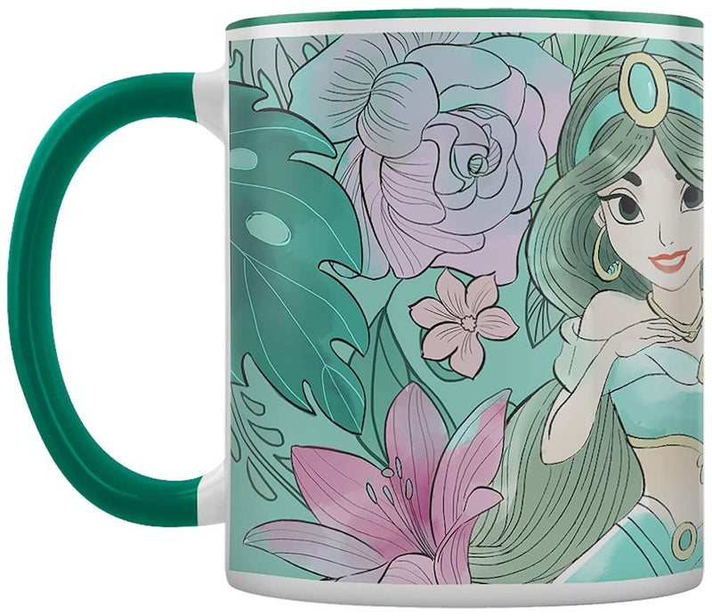 Aladdin (Floral Jasmine) Green Inner Coloured Mug