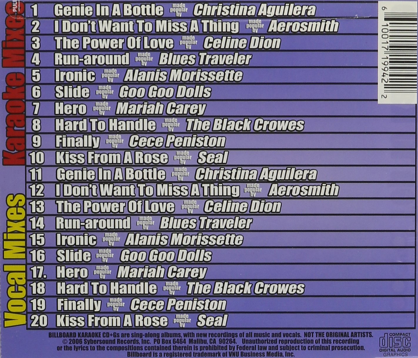 Billboard Top-10 1990's Vol. 4 10+10-song G