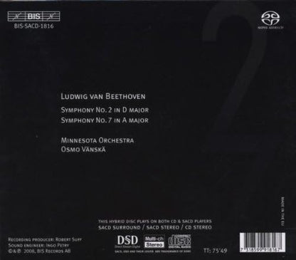 Symphonies Nos. 2 and 7 (Vanska, Minnesota Orchestra)