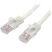StarTech.com 0.5m White Cat5e Patch Cable with Snagless RJ45 Connectors - Short Ethernet Cable - 0.5 m Cat 5e UTP Cable (45PAT50CMWH