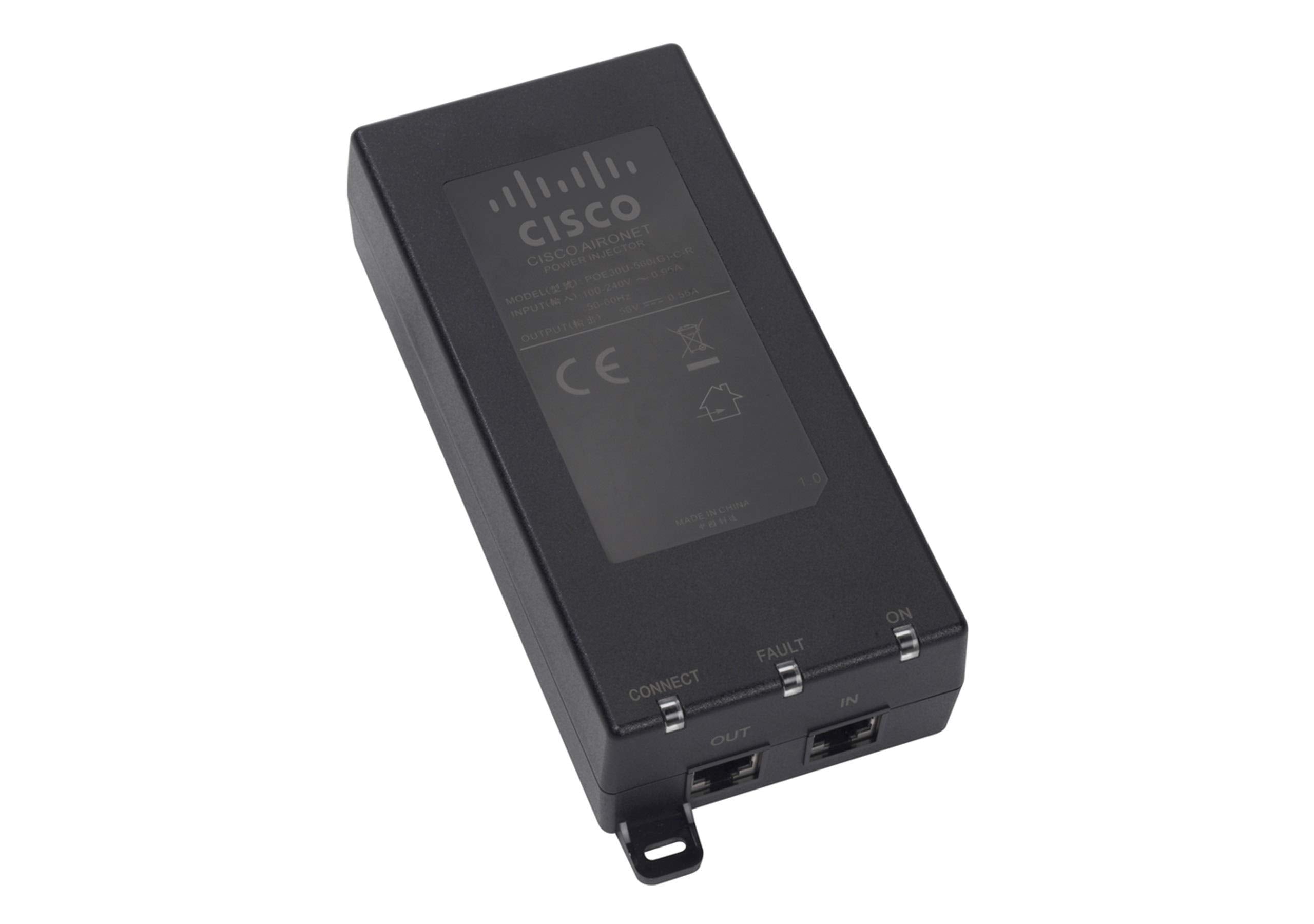 Cisco Aironet Power over Ethernet Injector Provides up to 30W, 90-Day Limited Liability Warranty (AIR-PWRINJ6=