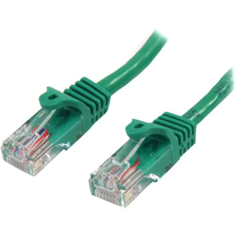 StarTech.com 2 m Green Cat5e Snagless RJ45 UTP Patch Cable - 2m Patch Cord - Ethernet Patch Cable - RJ45 Male to Male Cat 5e Cable (45PAT2MGN