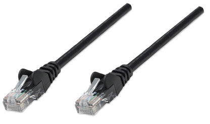 INTELLINET PATCHKABEL RJ45 U/UTP CAT5E 10M HEBELSCHUTZ SCHW