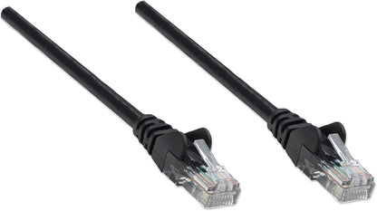 INTELLINET PATCHKABEL RJ45 U/UTP CAT5E 10M HEBELSCHUTZ SCHW