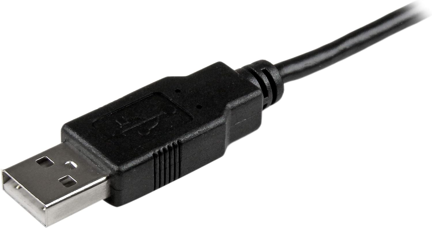 StarTech.com 0.5m Mobile Charge Sync USB to Slim Micro USB Cable - Phones & Tablets - A to Micro B M/M - Thin Micro USB Charging Cable (USBAUB50CMBK