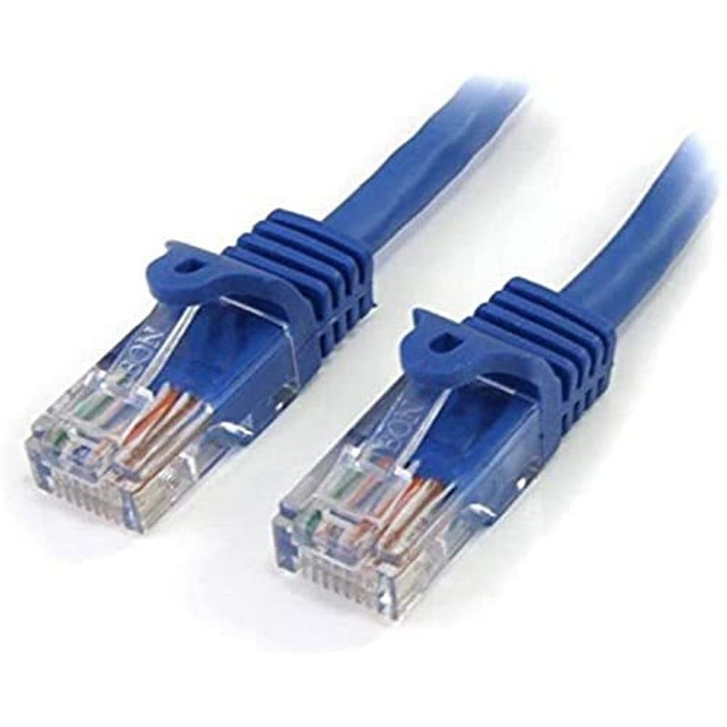 StarTech.com 5m Blue Cat5e Snagless RJ45 UTP Patch Cable - 5 m Patch Cord - Ethernet Patch Cable - RJ45 Male to Male Cat 5e Cable (45PAT5MBL