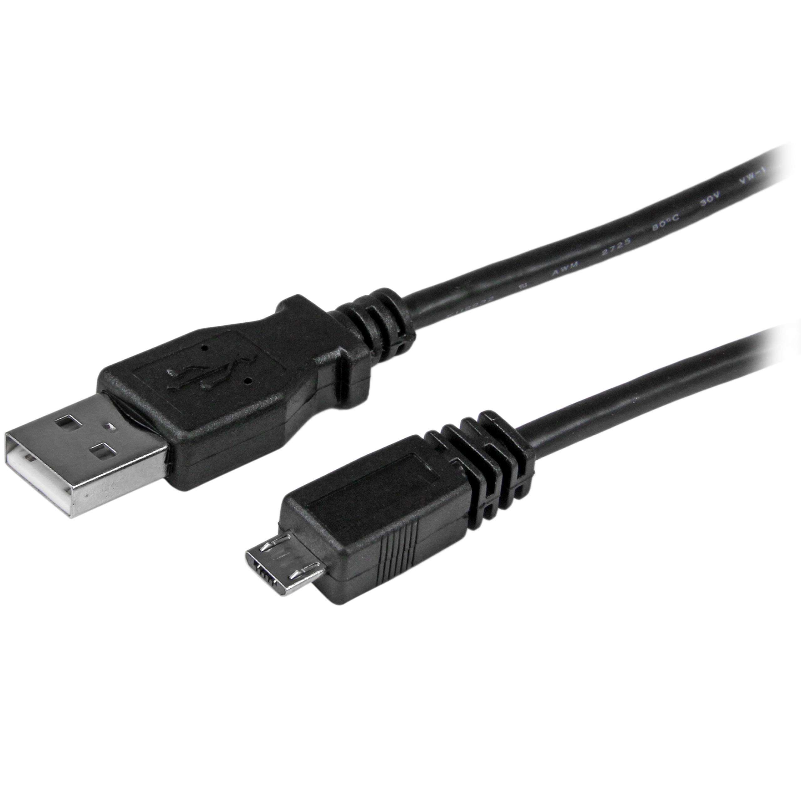 StarTech.com 0.5m Micro USB Cable - 0.5 Meter A to Micro B - M/M - 50cm USB Micro Cable Cord (UUSBHAUB50CM
