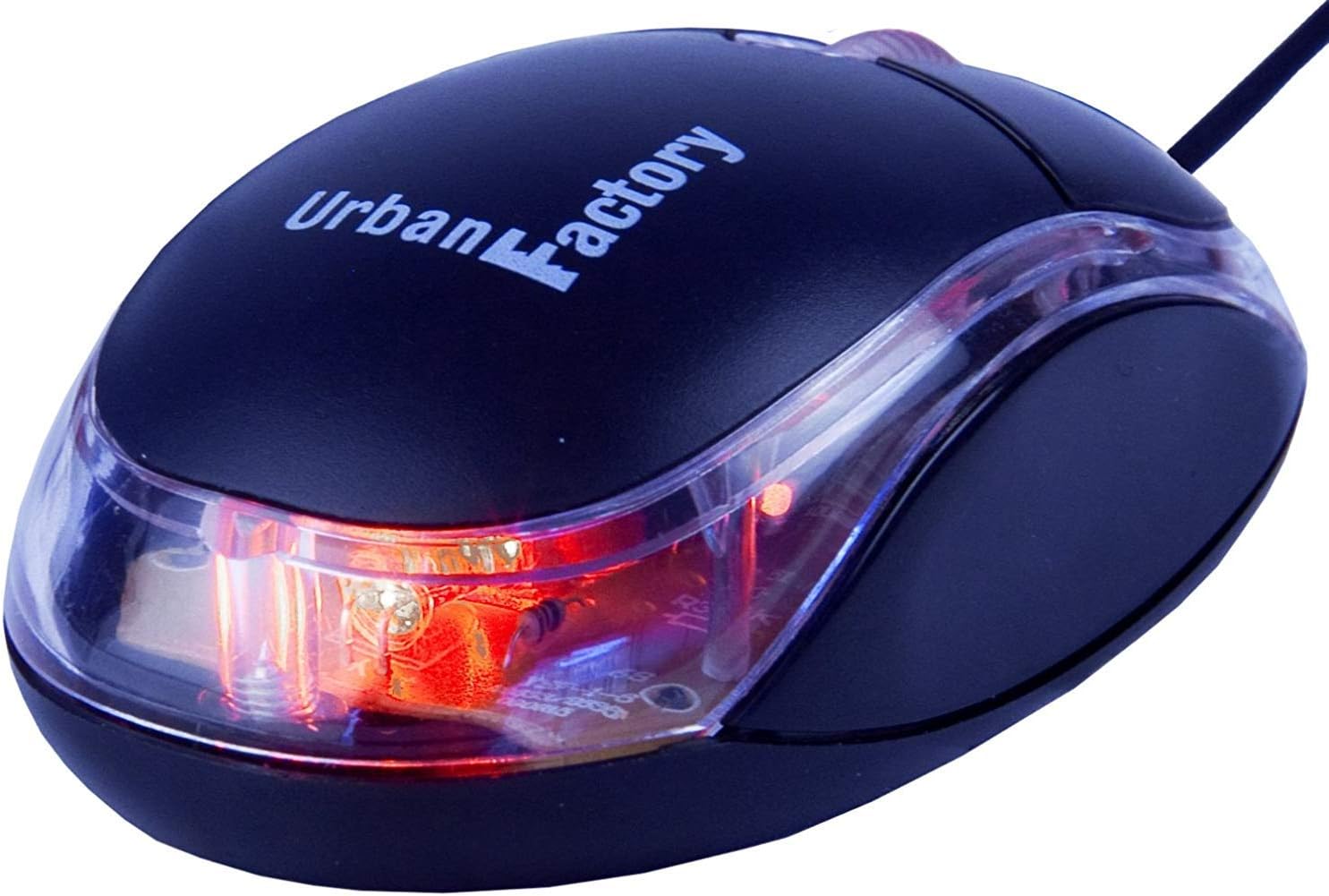 Urban Factory BDM02UF Cristal Mouse Optical USB 2.0, 800dpi, Internal Light