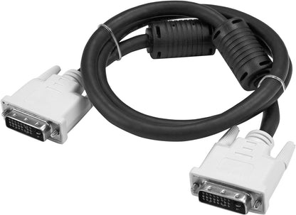 StarTech.com 1m DVI-D Dual Link Cable - Male to Male DVI-D Digital Video Monitor Cable - 25 pin DVI-D Cable M/M Black 1 Meter - 2560x1600 (DVIDDMM1M