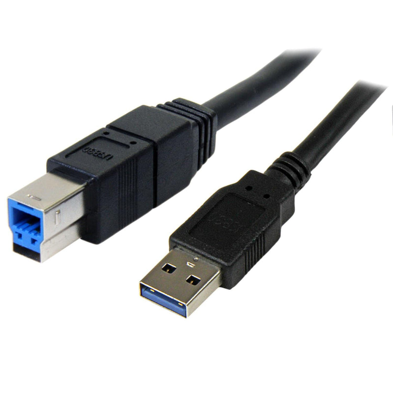 StarTech.com 3m Black SuperSpeed USB 3.0 Cable A to B - M/M - USB 3.0 A to B Cable - 1x USB 3.0 A (M), 1x USB 3.0 B (M) - 3 meter, Black (USB3SAB3MBK