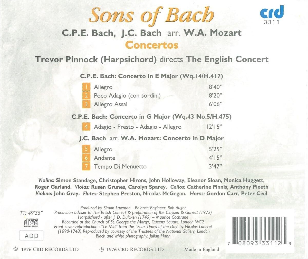Sons of Bach: Concertos