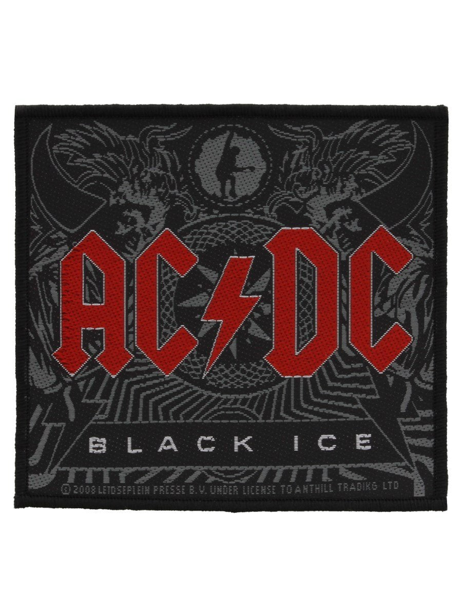 AC/DC ACDC Black Ice Album Cover Art Hard Rock Music Woven Sew On Applique Patch