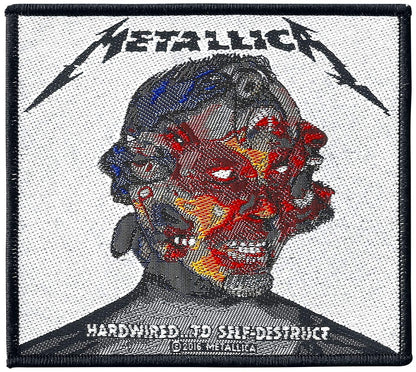 Metallica Hardwired.to self-destruct Unisex Patch, One Size Standard