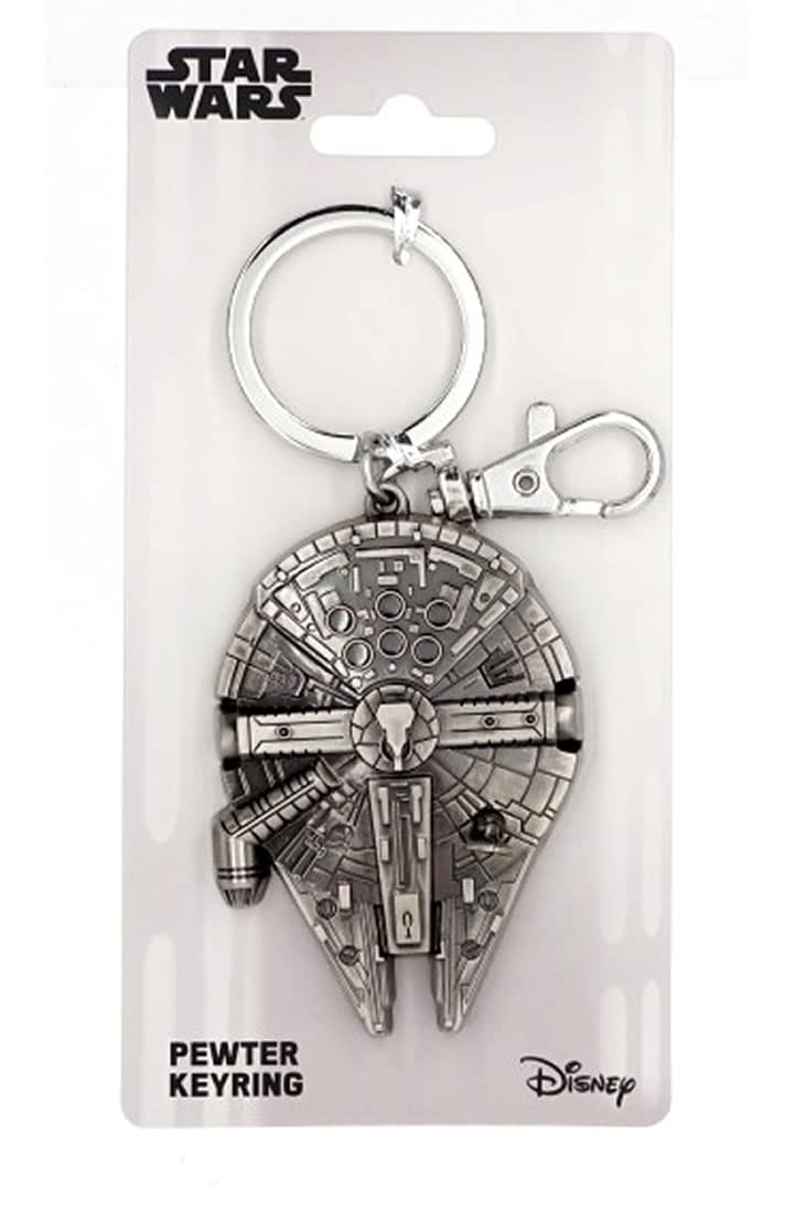 disney Star Wars Millennium Falcon Pewter Key Ring