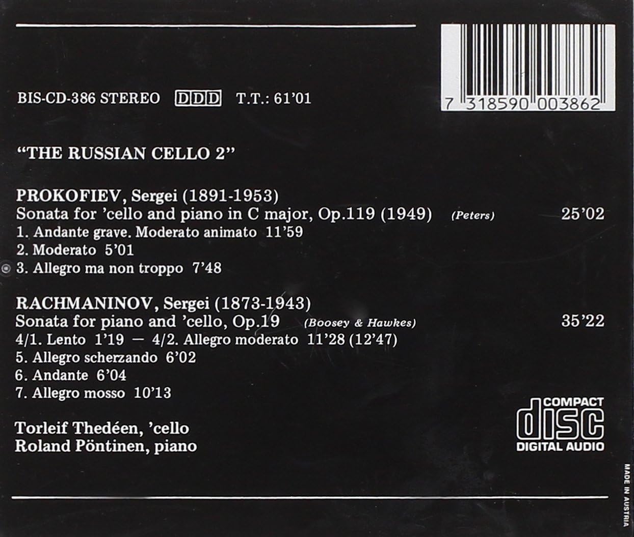 Russian Cello 2, The (Pontinen, Thedeen)