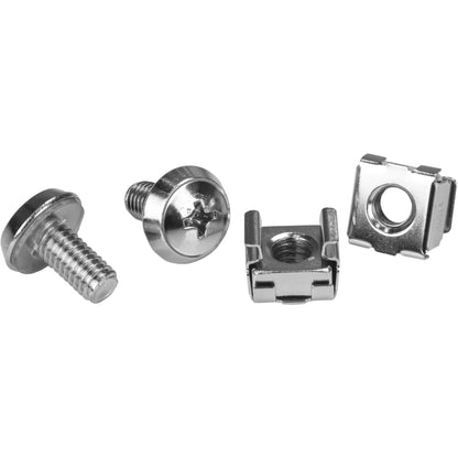 StarTech.com Rack Screws – 20 Pack – Installation Tool – 12 mm M6 Screws – M6 Nuts – Cabinet Mounting Screws and Cage Nuts (CABSCRWM620