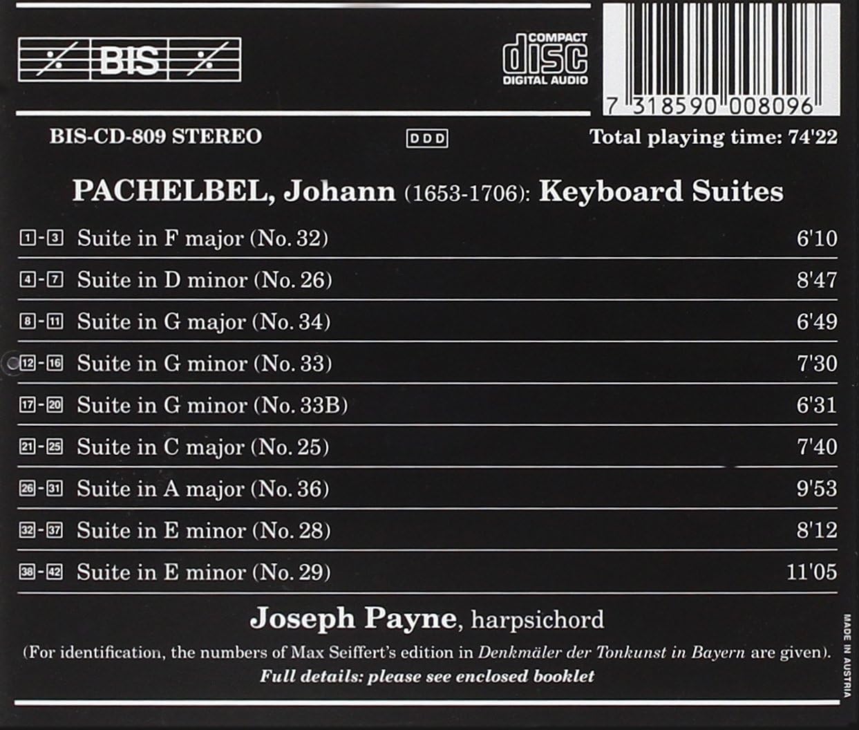 Pachelbel/keyboard Suites