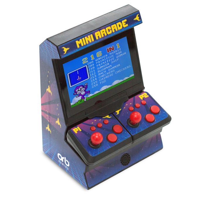 Mini Arcade Machine, handheld console, Plug and Play TV Games, 2 Player, 300 In-Built Games, 8-Bit Retro Arcade Games, 4.3” Full Colour Screen, 2 x Wireless Joysticks, for Men and Women - Thumbs Up! Retro Arcade for 2 Players (300 Games)