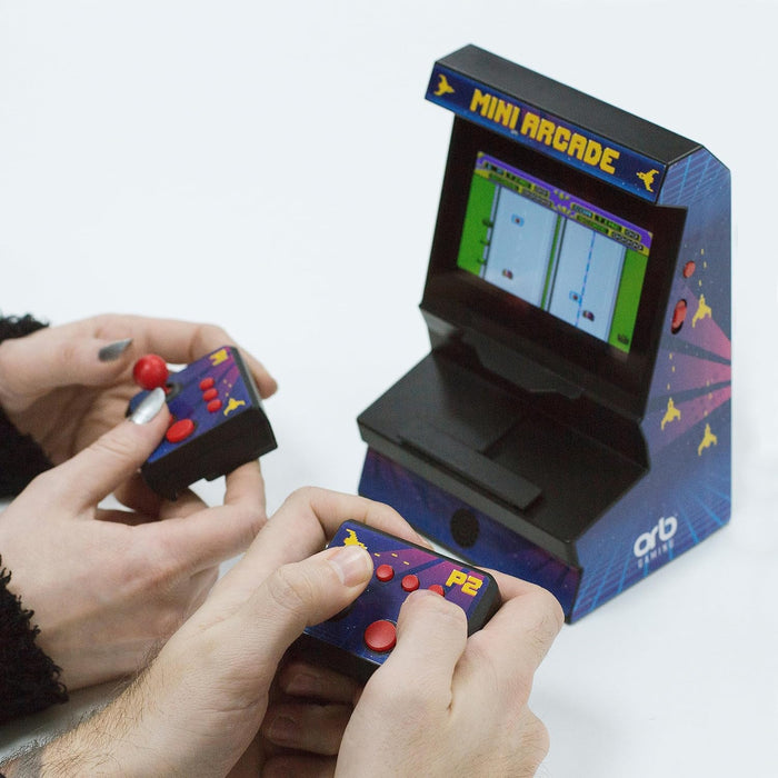 Mini Arcade Machine, handheld console, Plug and Play TV Games, 2 Player, 300 In-Built Games, 8-Bit Retro Arcade Games, 4.3” Full Colour Screen, 2 x Wireless Joysticks, for Men and Women - Thumbs Up! Retro Arcade for 2 Players (300 Games)