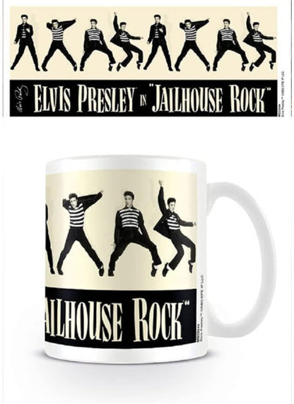 Pyramid International Elvis Presley Mug (Jailhouse Rock Design) 11oz Ceramic Coffee Mug, Cups and Coffee Mugs for Women and Men - Official Merchandise