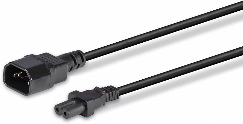 Lindy 1m IEC C14 to IEC C7 / Figure 8 Extension Power Cable, Black