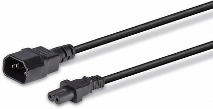 Lindy 1m IEC C14 to IEC C7 / Figure 8 Extension Power Cable, Black