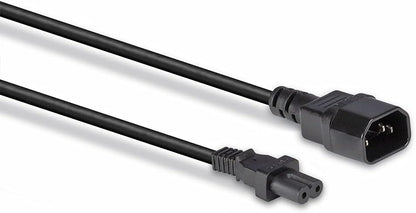 Lindy 1m IEC C14 to IEC C7 / Figure 8 Extension Power Cable, Black