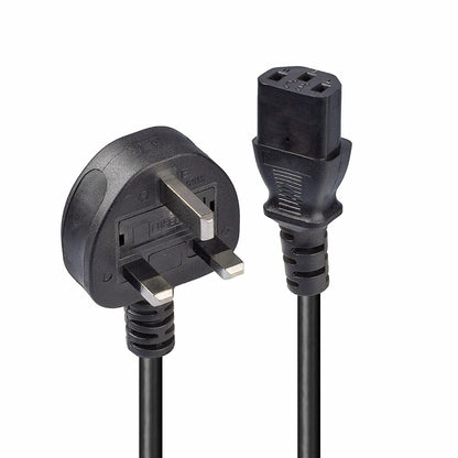 LINDY 1m UK Mains 3 Pin Plug to IEC C13 Power Cable/Kettle Lead