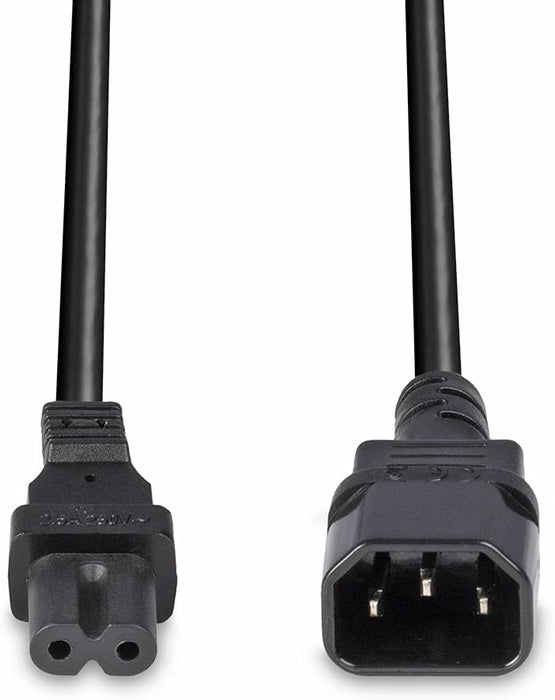 LINDY 2m IEC C14 to IEC C7 / Figure 8 Extension Power Cable, Black