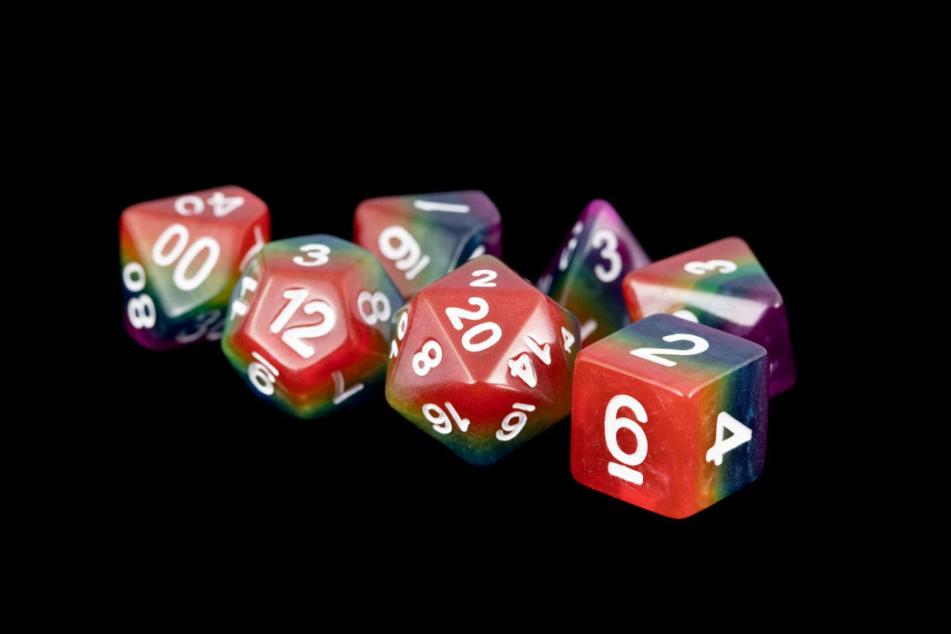 Metallic Dice Games 7-Set: 16mm: RBWwh