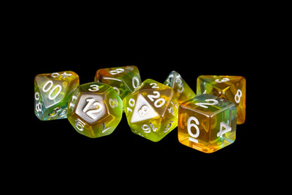 Metallic Dice Games 7-Set: 16mm: Aurora Yewh