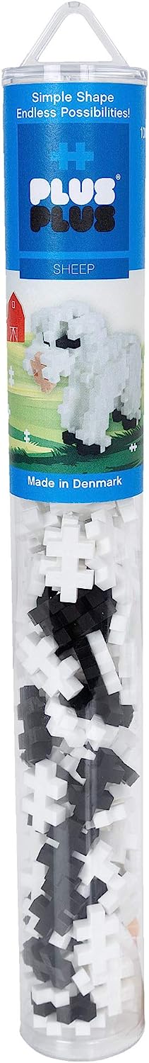 Plus-Plus 300.4119 Sheep Tube Mix (100 pcs), Multi-Colour, Standard