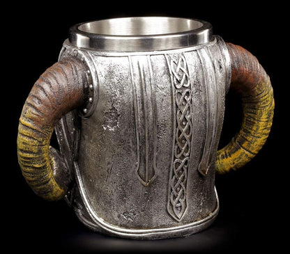 Nemesis Now B2091F6 Viking Skull Tankard Mug 16cm Brown