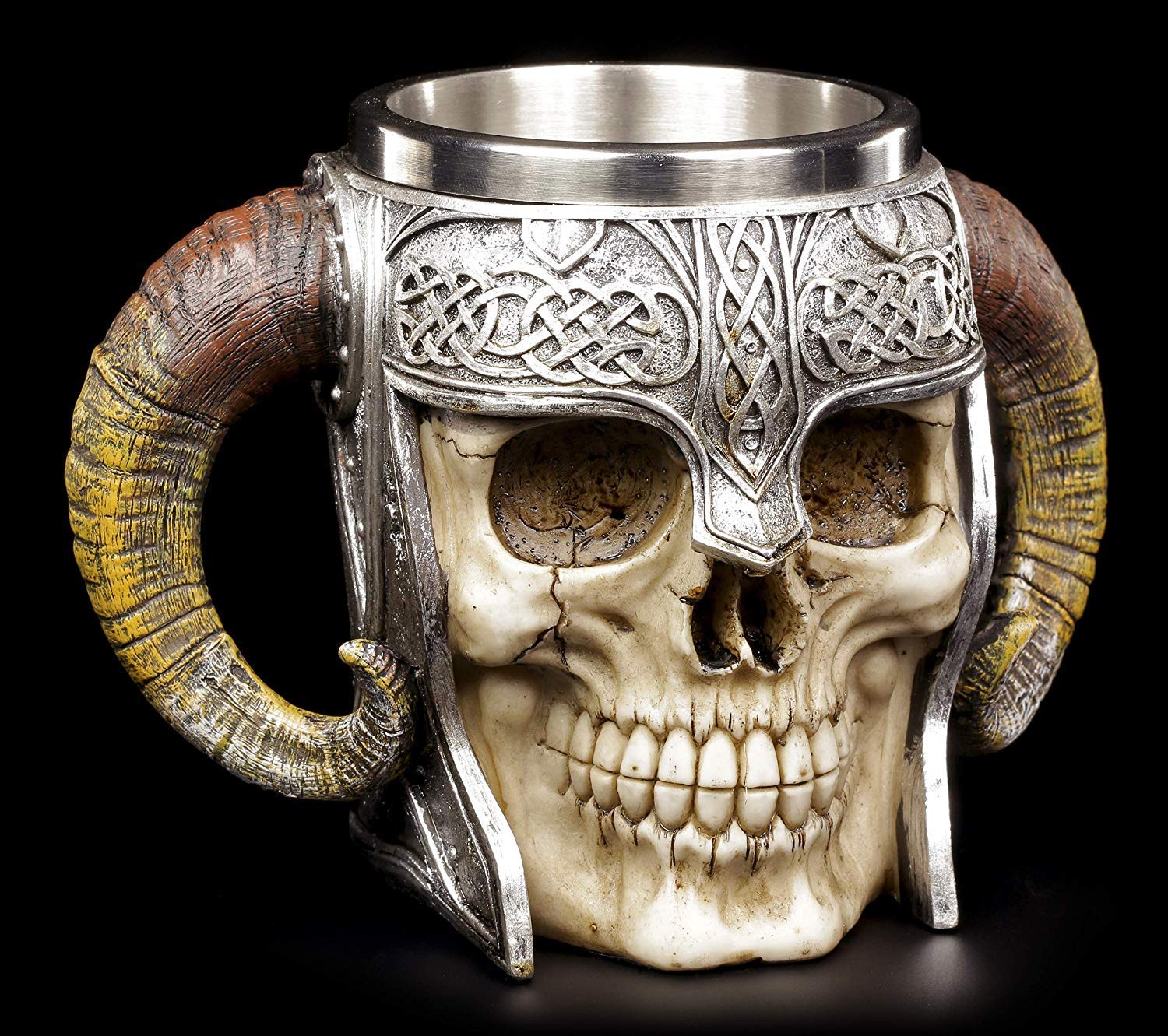 Nemesis Now B2091F6 Viking Skull Tankard Mug 16cm Brown