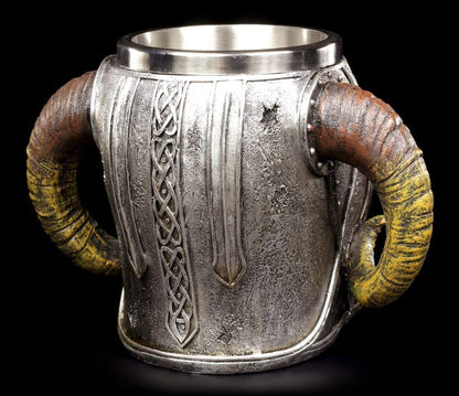 Nemesis Now B2091F6 Viking Skull Tankard Mug 16cm Brown