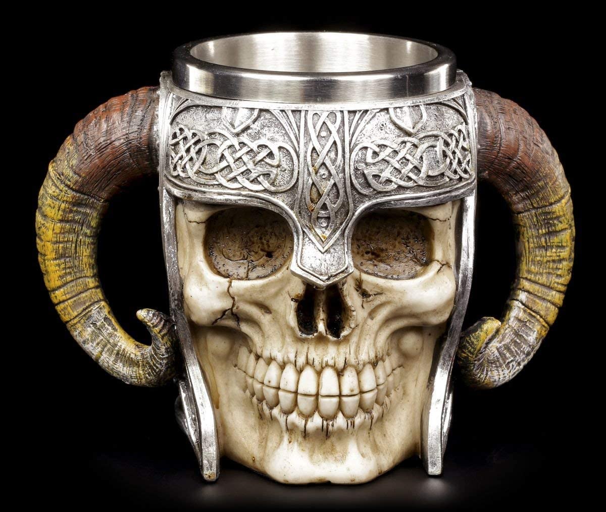 Nemesis Now B2091F6 Viking Skull Tankard Mug 16cm Brown
