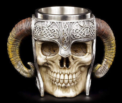 Nemesis Now B2091F6 Viking Skull Tankard Mug 16cm Brown