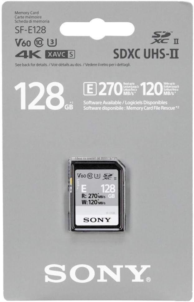 Sony Sdxc Sf-E Series 128Gb Uhs-Ii V60 - Sfe128