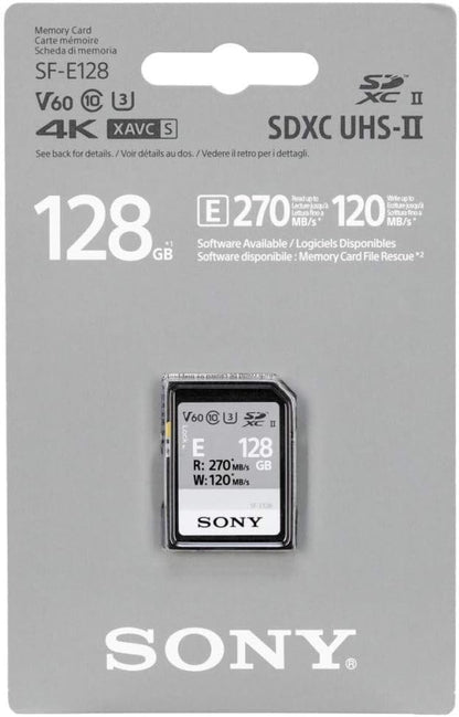 Sony Sdxc Sf-E Series 128Gb Uhs-Ii V60 - Sfe128